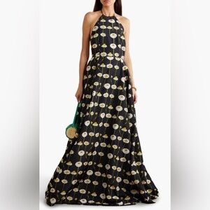 Bernadette Delilah Taffeta Dress in Black Chamomile print -NWT size 36